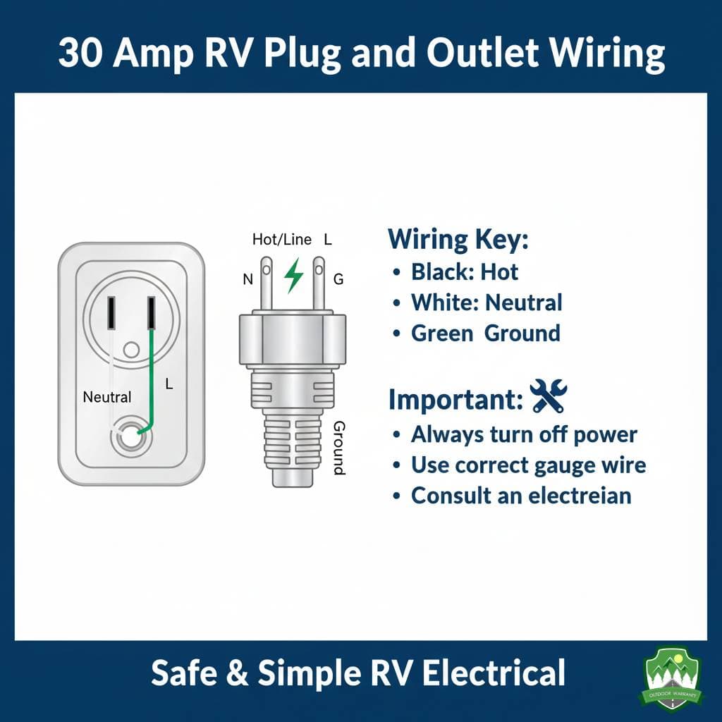 30 Amp RV Plug and Oulet Wiring