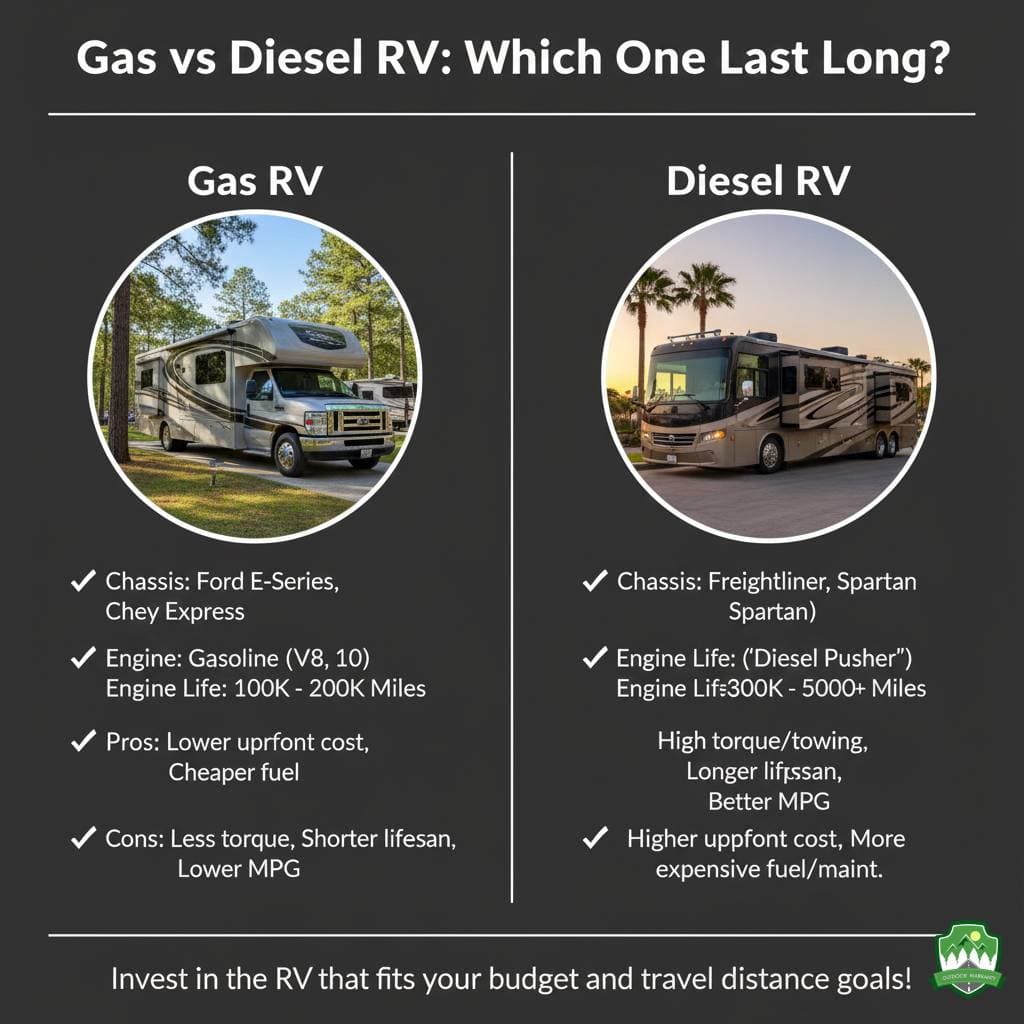 Gas vs Diesel RV: Which One Last Long?