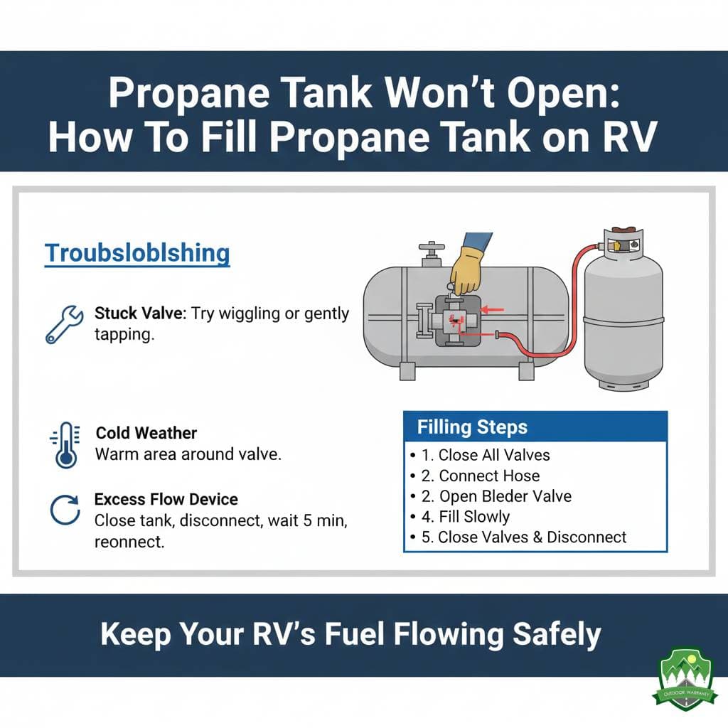 Propane Tank Won't Open: How To Fill Propane Tank on RV