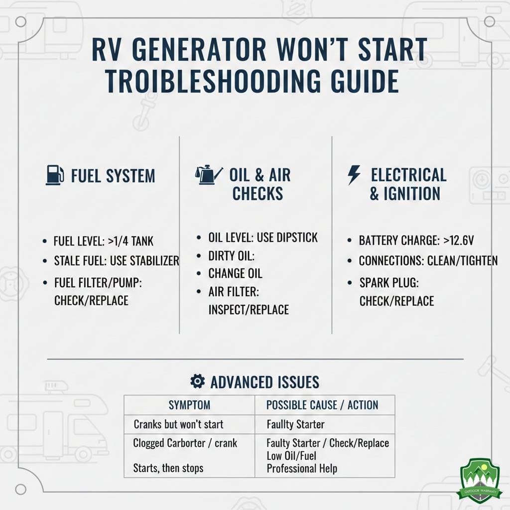 RV Generator Won't Start Troubleshooting Guide