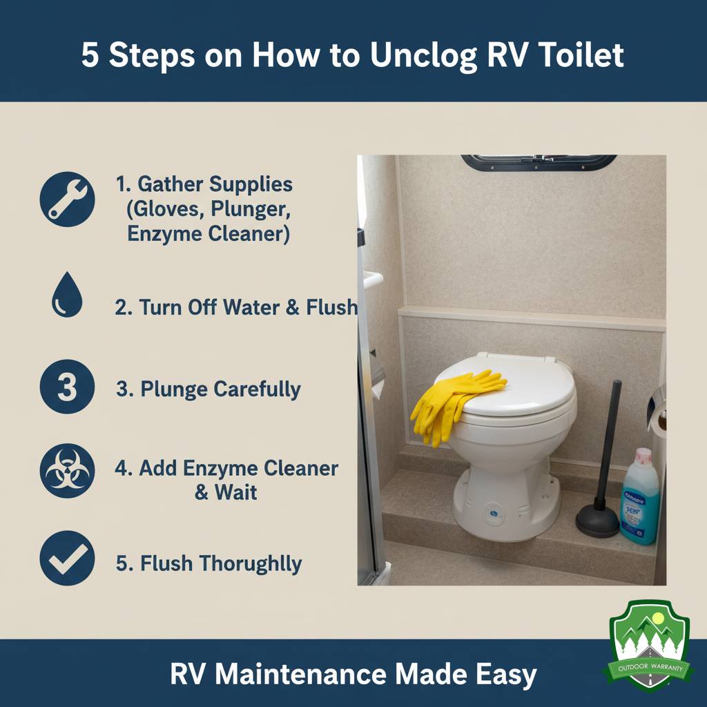 5 Steps on How to Unclog RV Toilet